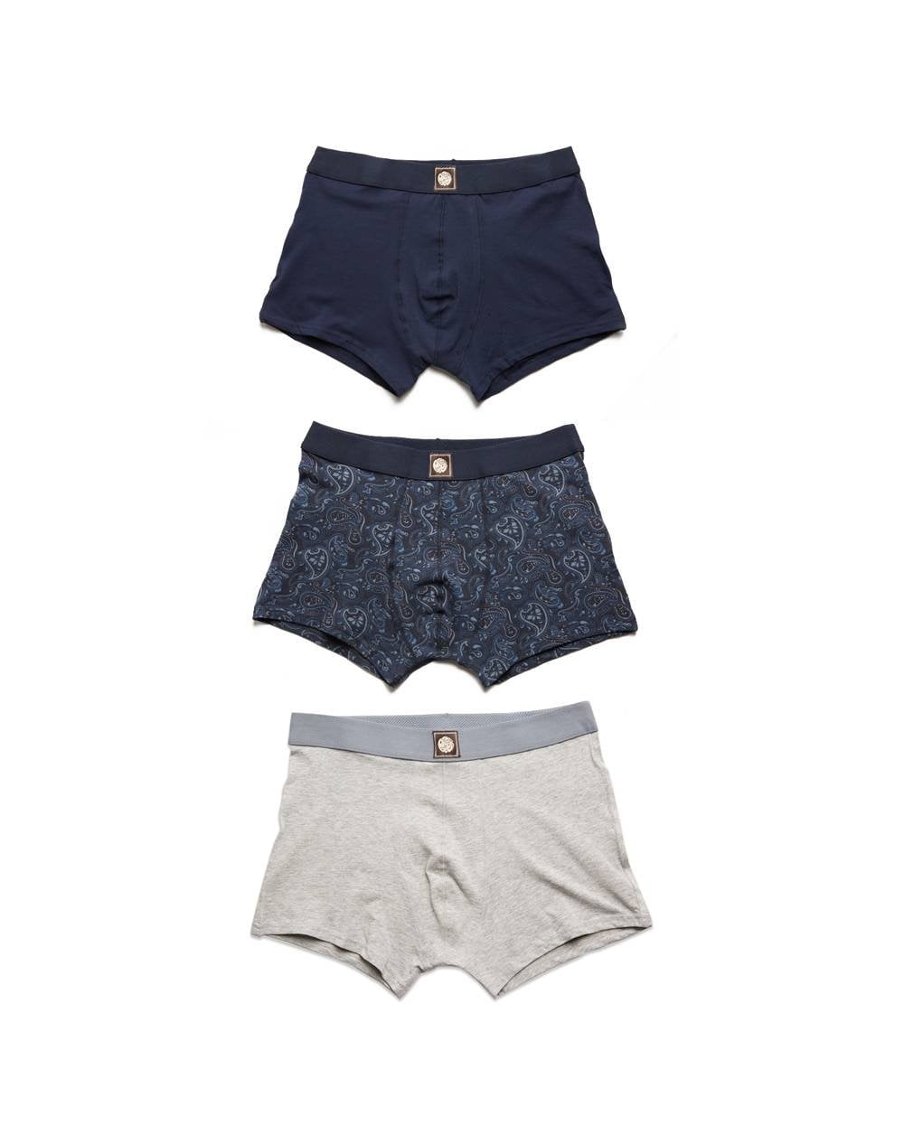 Pretty Green – 3er-Pack Boxershorts in Geschenkbox, Marineblau
