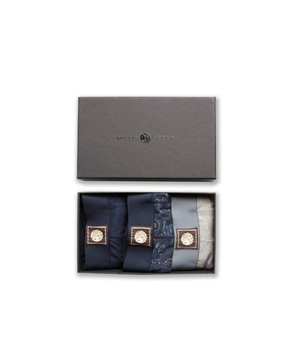 Pretty Green – 3er-Pack Boxershorts in Geschenkbox, Marineblau