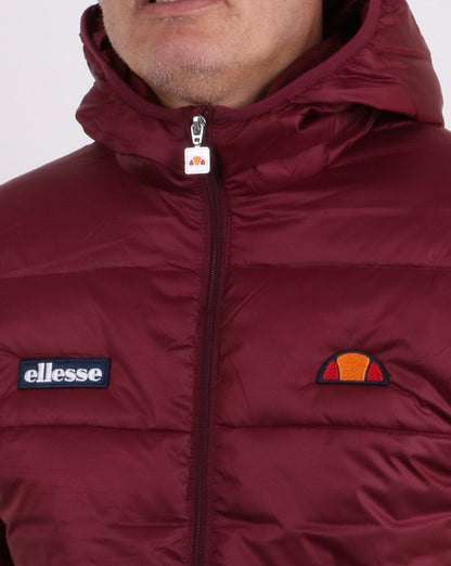 Ellesse – Wattierte Bomberjacke in Burgunderrot