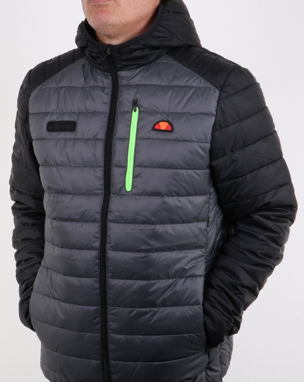Ellesse Lombardy Two Tone Jacke Schwarz/Grau
