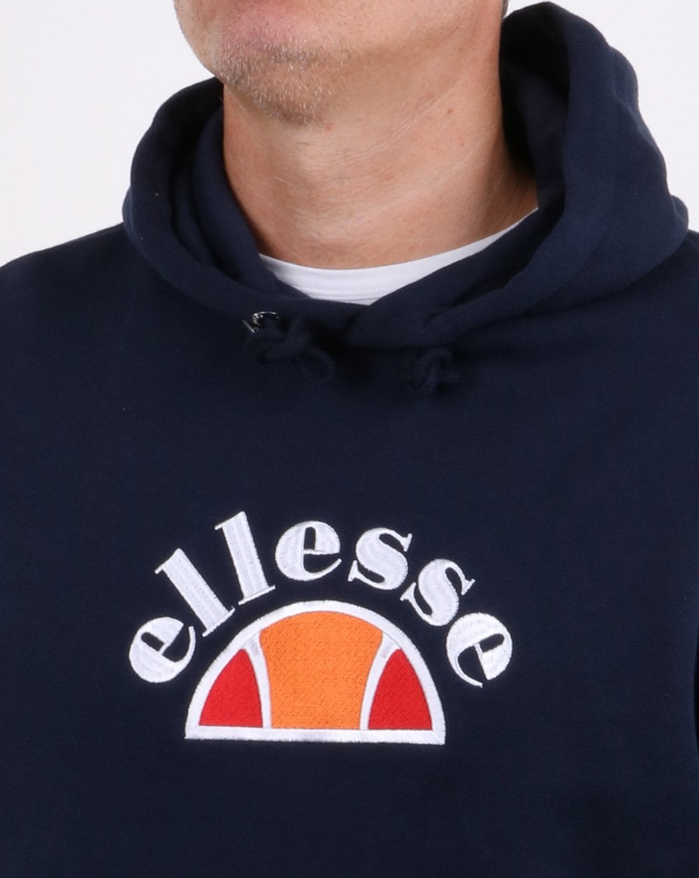 Ellesse – Kapuzenjacke mit Arc-Logo in Marineblau