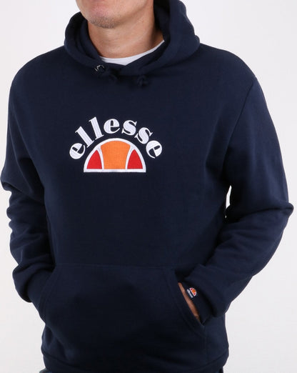 Ellesse – Kapuzenjacke mit Arc-Logo in Marineblau
