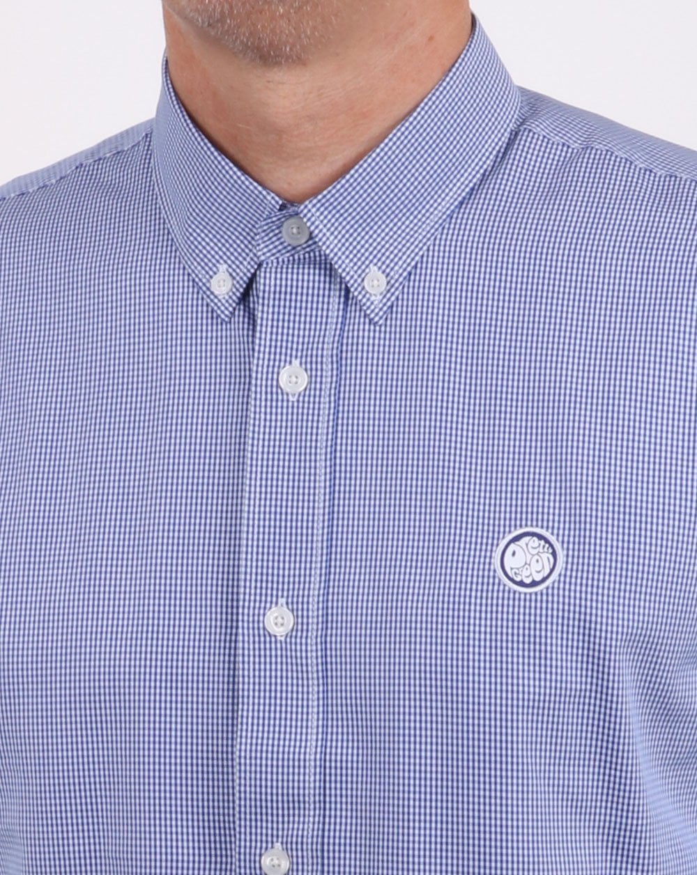 Pretty Green Hendry Gingham Hemd Blau