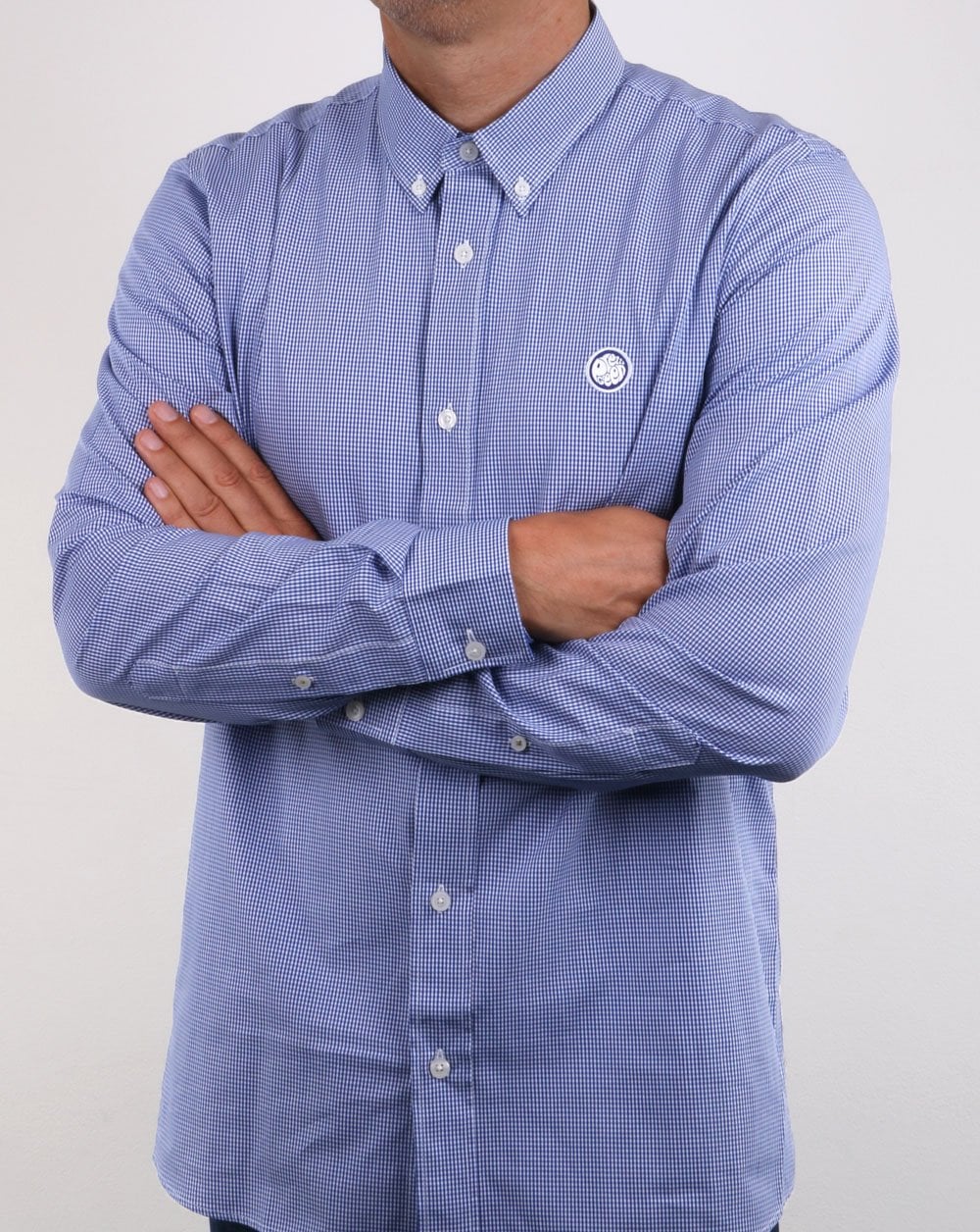 Pretty Green Hendry Gingham Hemd Blau