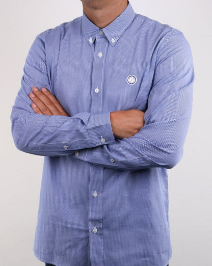 Pretty Green Hendry Gingham Hemd Blau