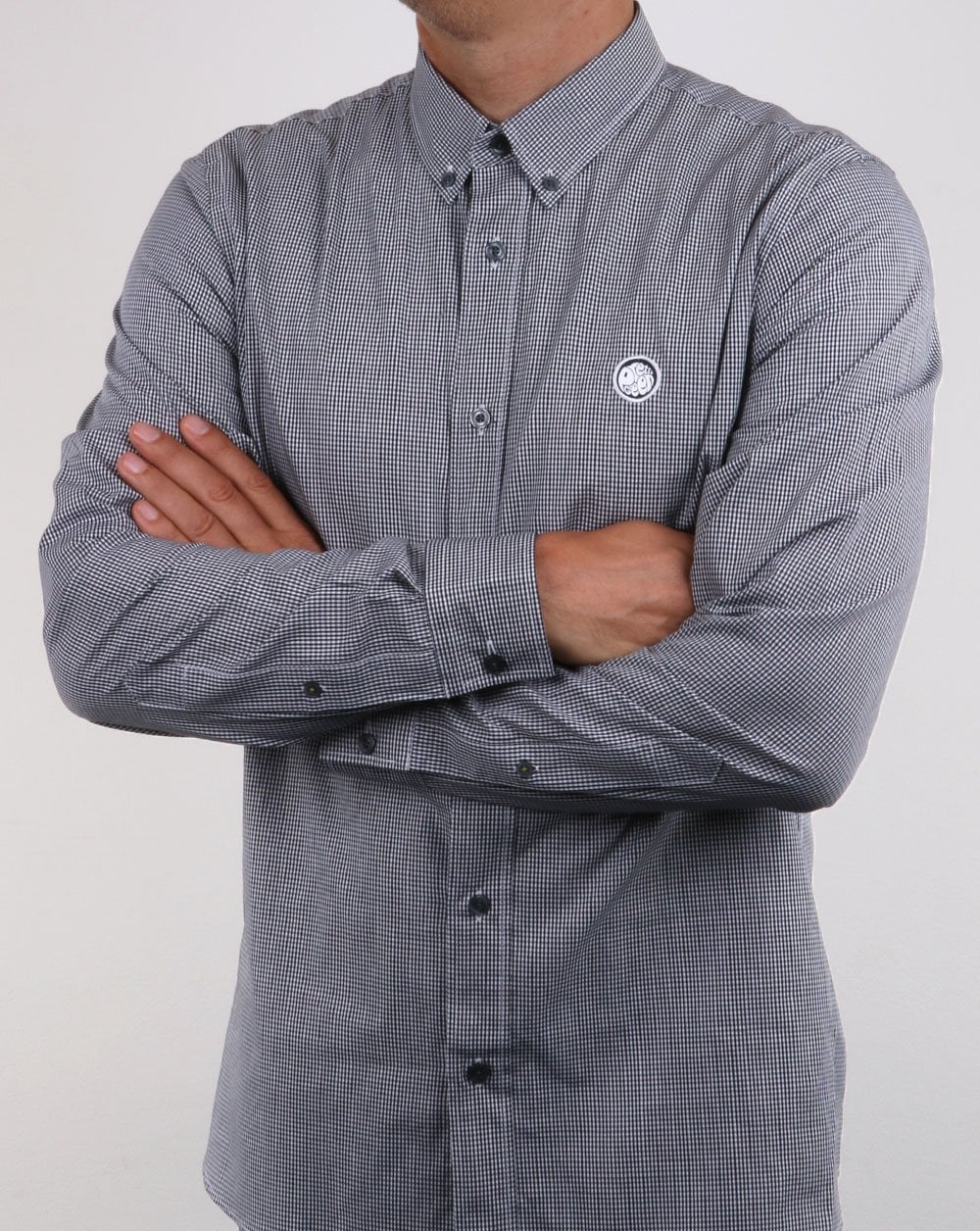 Pretty Green – Hendry – Schwarzes Gingham-Hemd