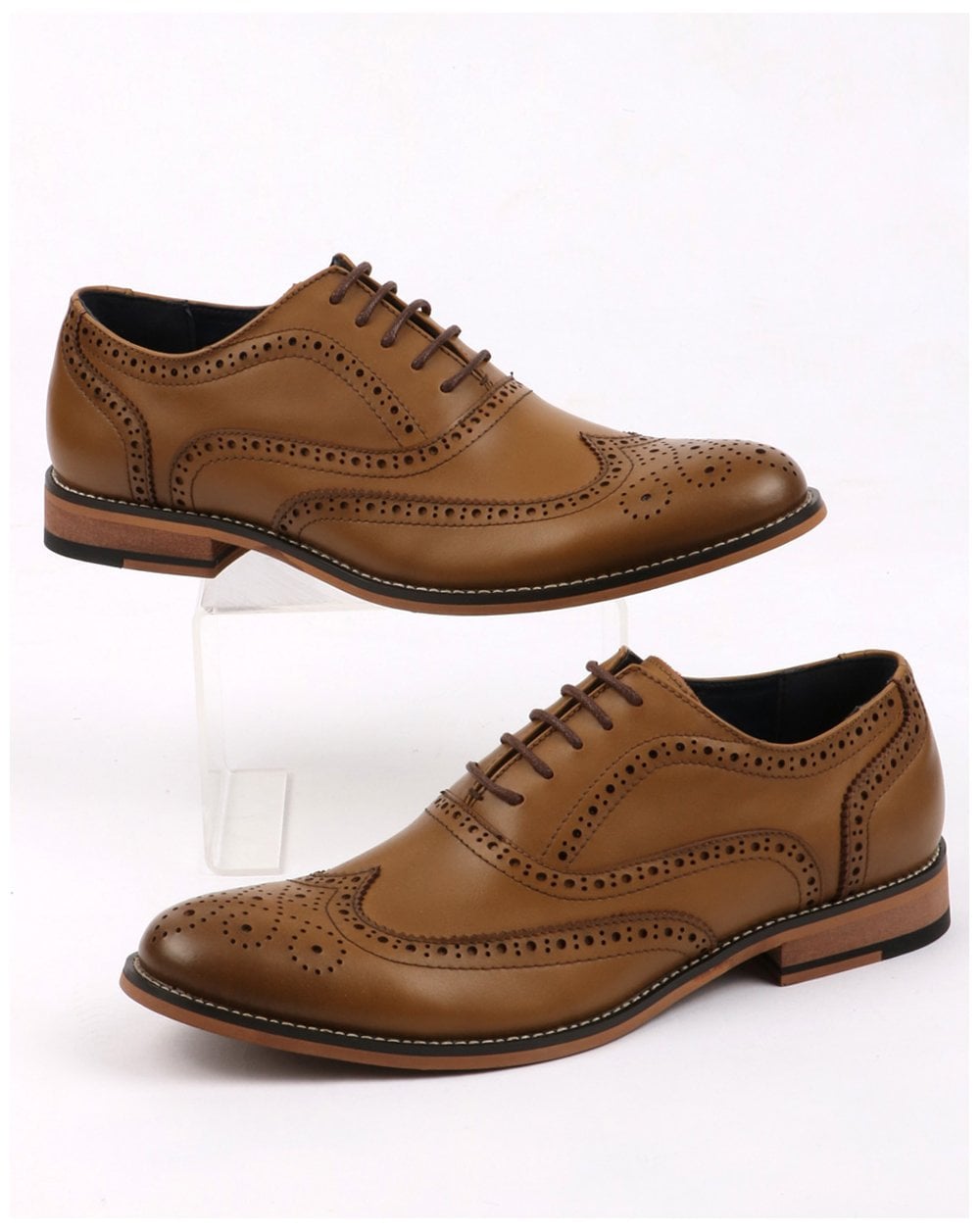 80er Casual Classics Oxford Brogues Hellbraun