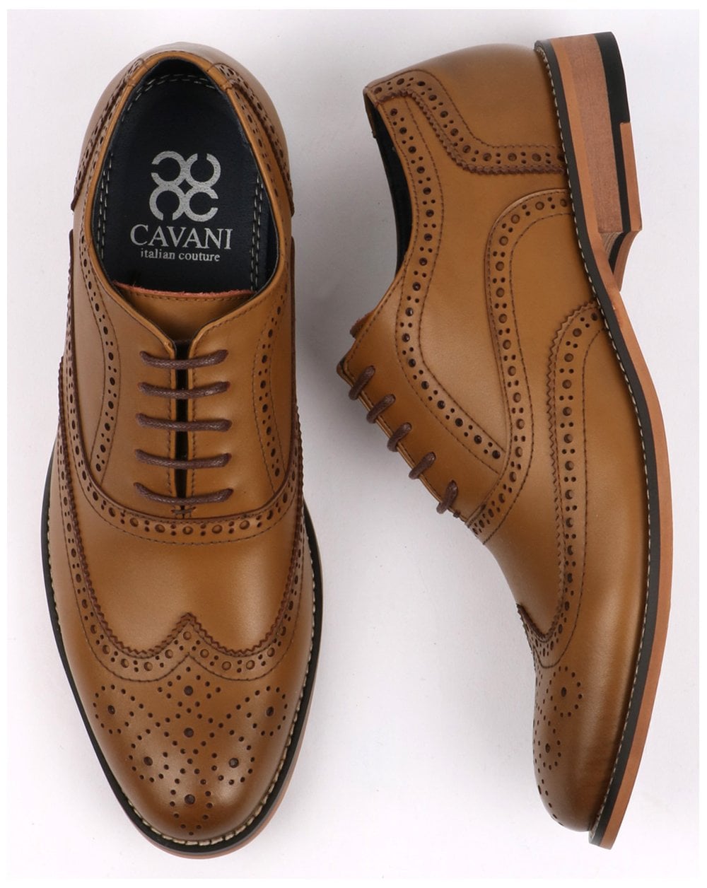 80er Casual Classics Oxford Brogues Hellbraun