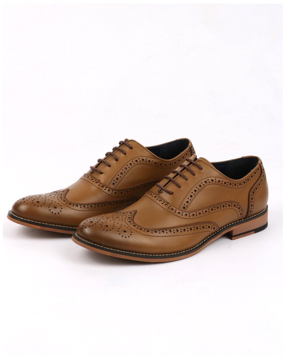 80er Casual Classics Oxford Brogues Hellbraun