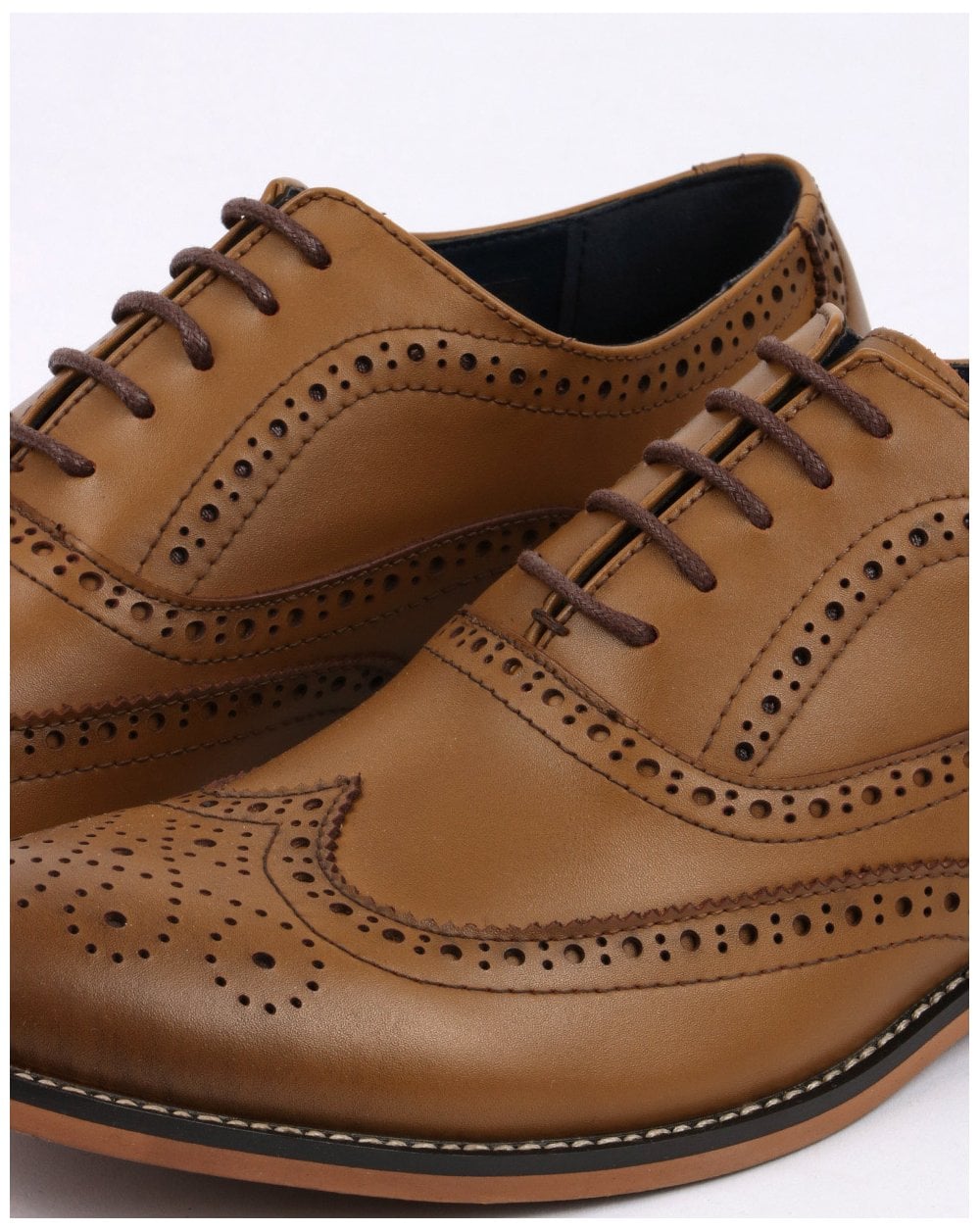 80er Casual Classics Oxford Brogues Hellbraun