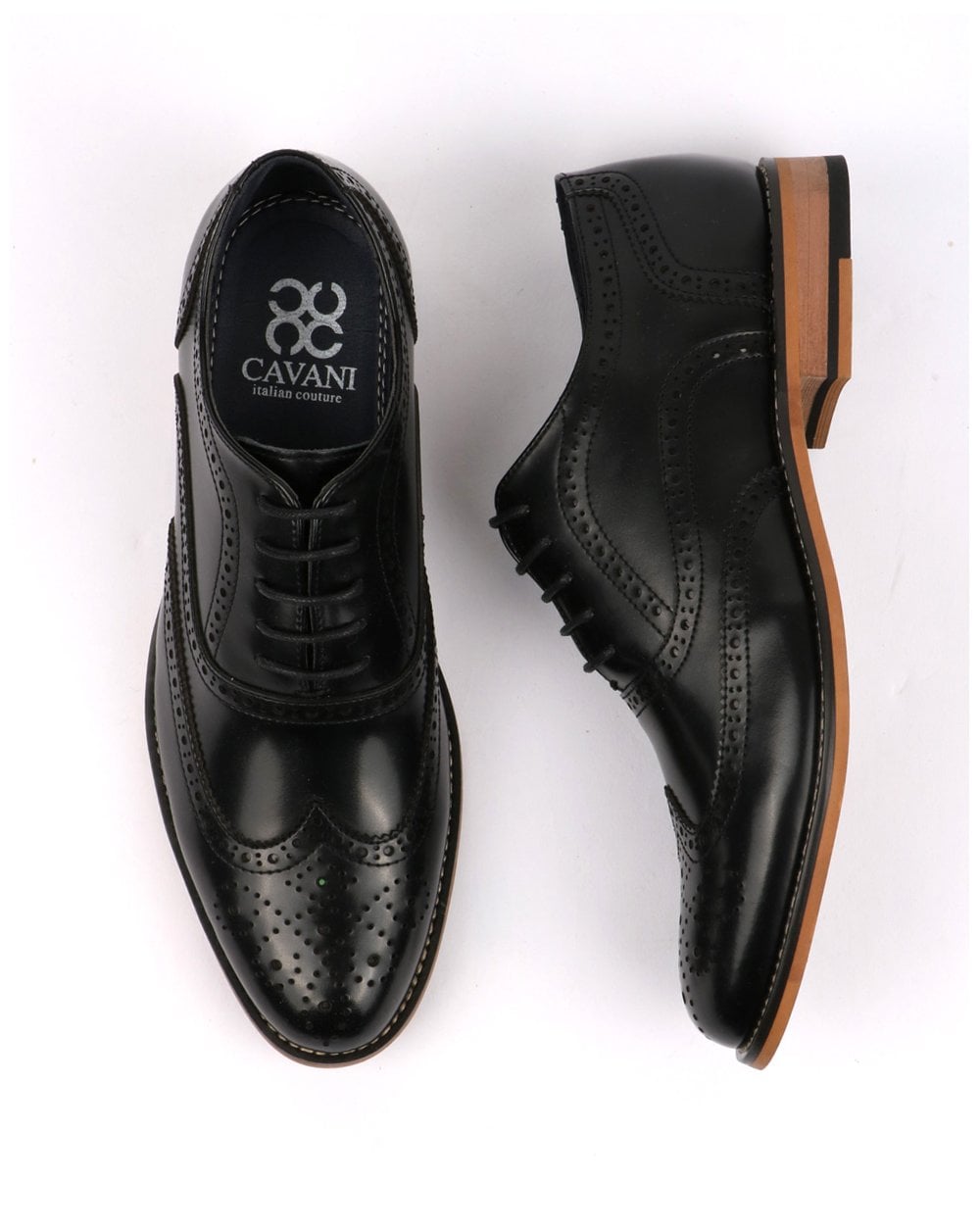 80er Casual Classics Oxford Brogues Schwarz