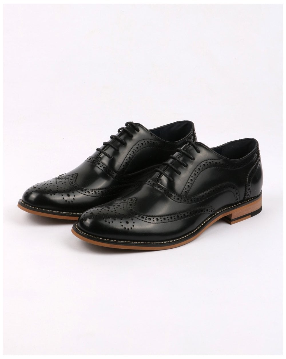 80er Casual Classics Oxford Brogues Schwarz