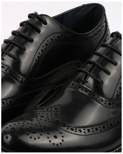 80er Casual Classics Oxford Brogues Schwarz