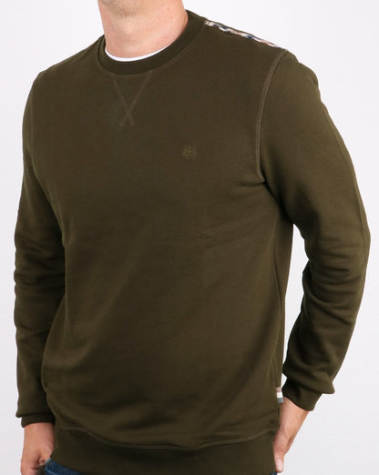 Aquascutum Oliver Sweatshirt mit Rundhalsausschnitt, Militärgrün
