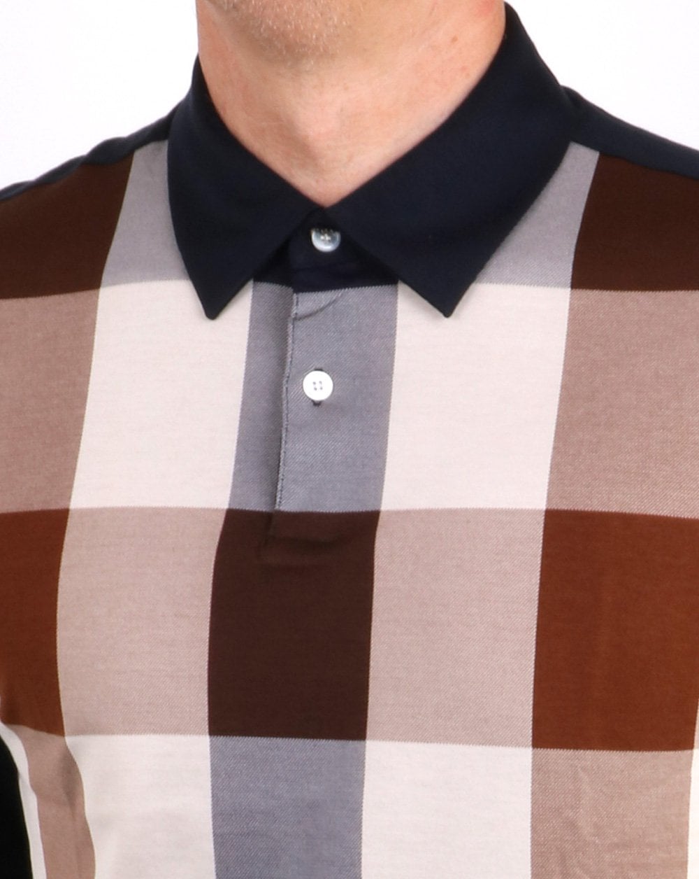 Aquascutum Abner Langarm-Poloshirt Marineblau