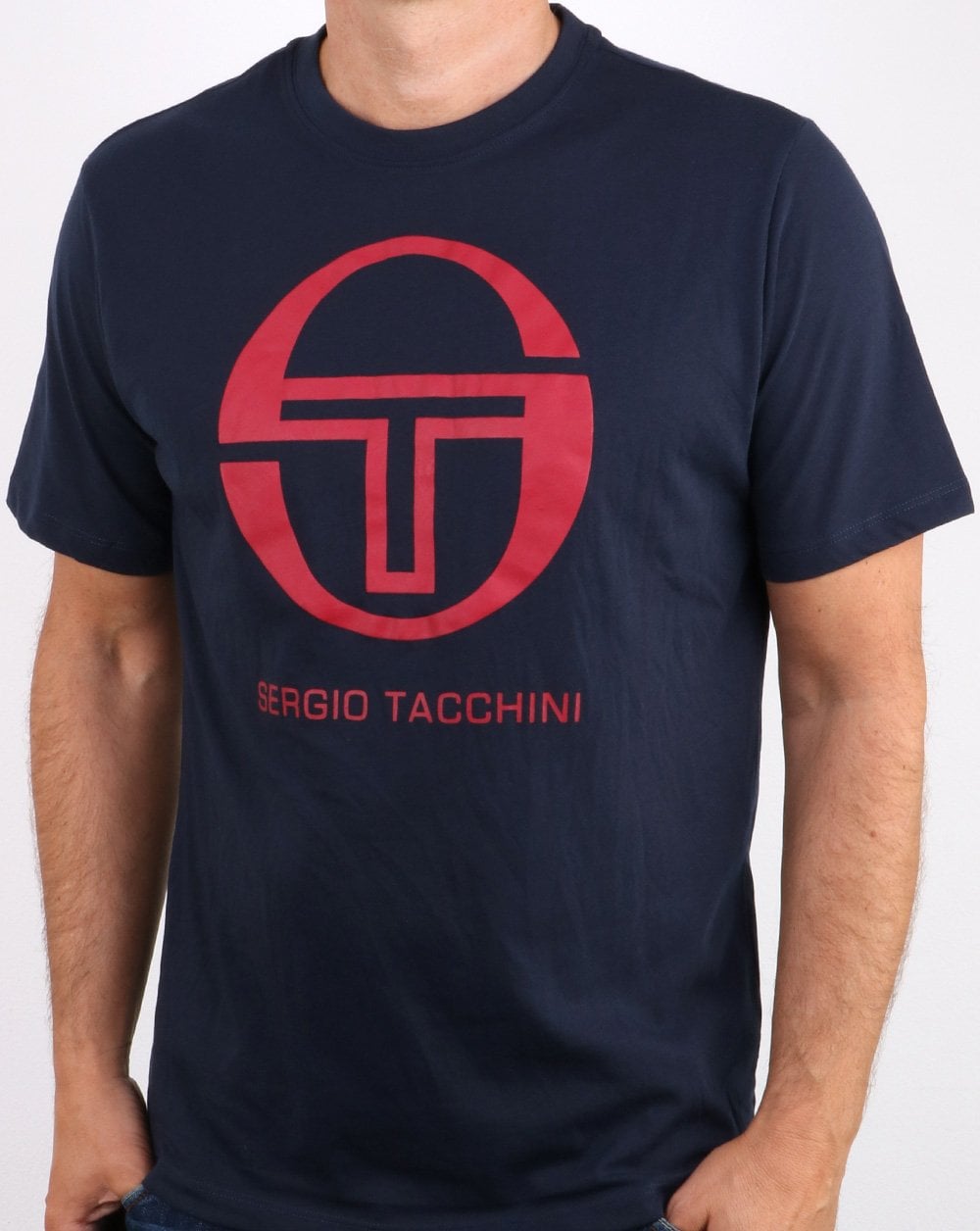 Sergio Tacchini Logo T-Shirt Marineblau/Rot