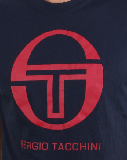 Sergio Tacchini Logo T-Shirt Marineblau/Rot