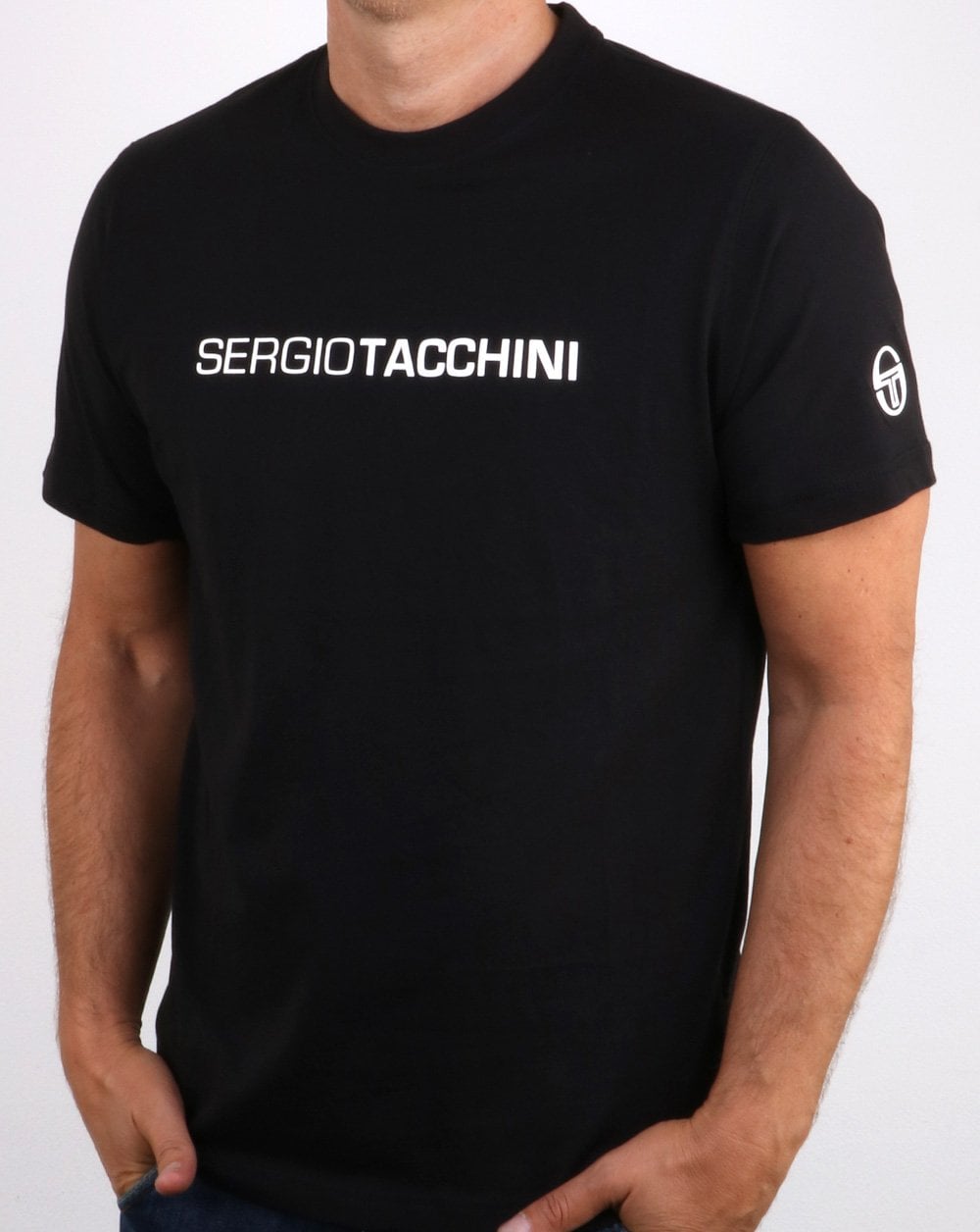 Sergio Tacchini Liner Logo T-Shirt Schwarz/Weiß