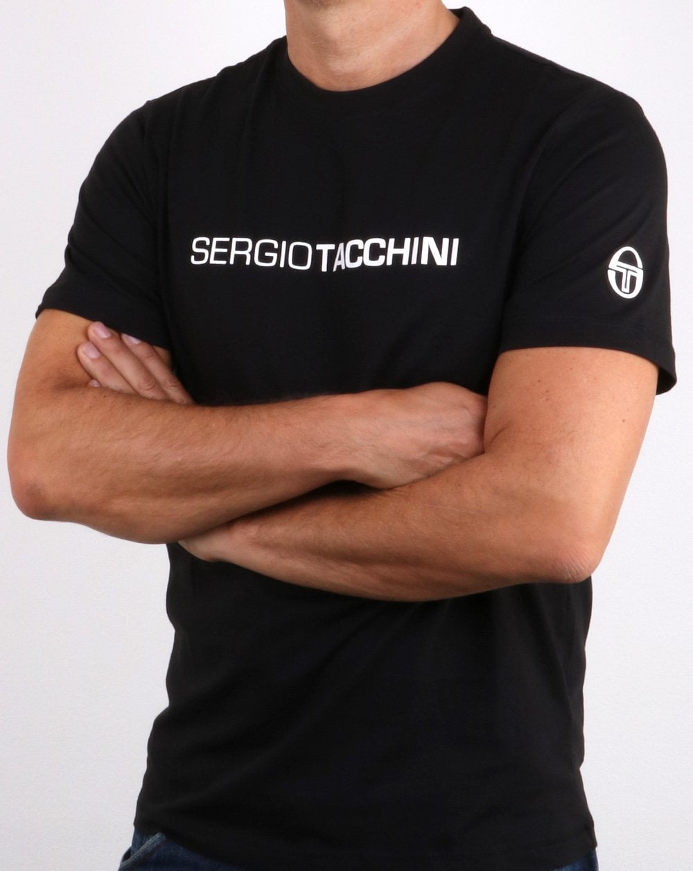 Sergio Tacchini Liner Logo T-Shirt Schwarz/Weiß