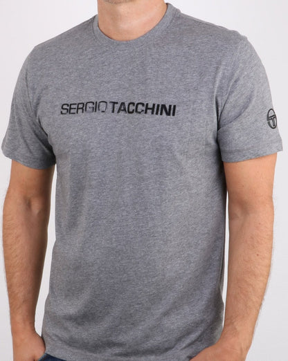 Sergio Tacchini Linear T-Shirt Grau/Schwarz