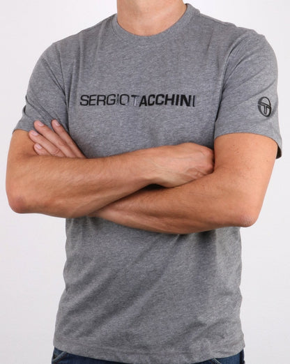 Sergio Tacchini Linear T-Shirt Grau/Schwarz