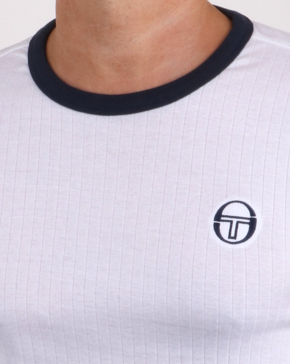 Sergio Tacchini Drop T-Shirt Weiß/Marineblau