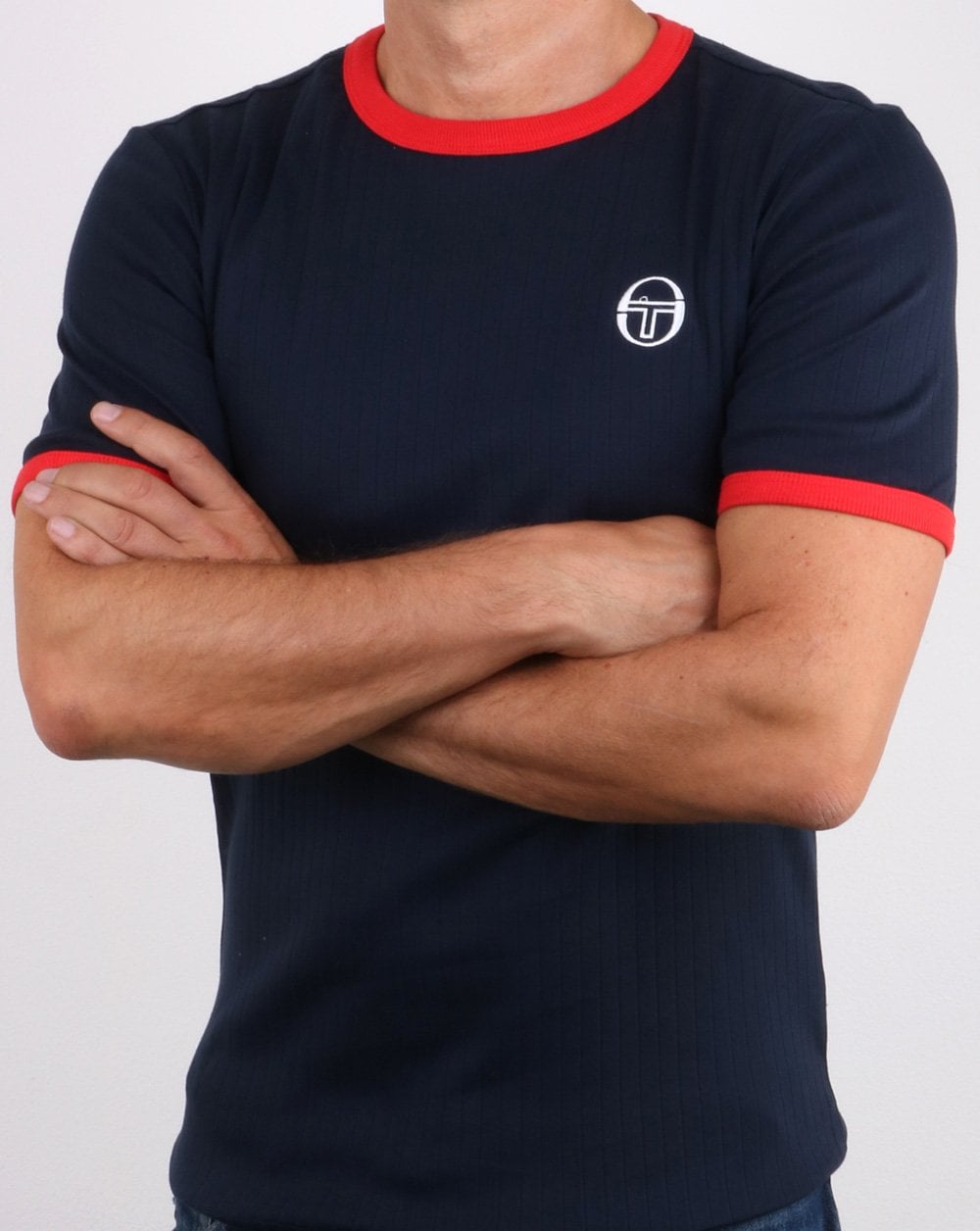 Sergio Tacchini Drop T-Shirt Marineblau/Rot
