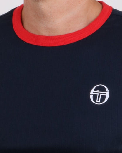 Sergio Tacchini Drop T-Shirt Marineblau/Rot