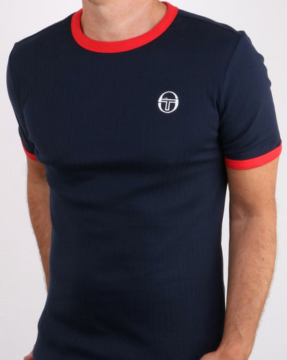 Sergio Tacchini Drop T-Shirt Marineblau/Rot
