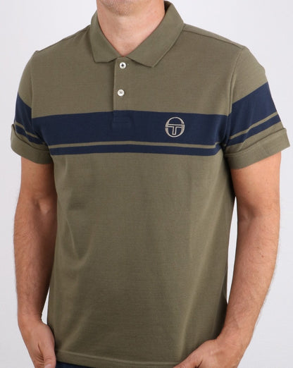 Sergio Tacchini Young Line Poloshirt Oliv/Marineblau