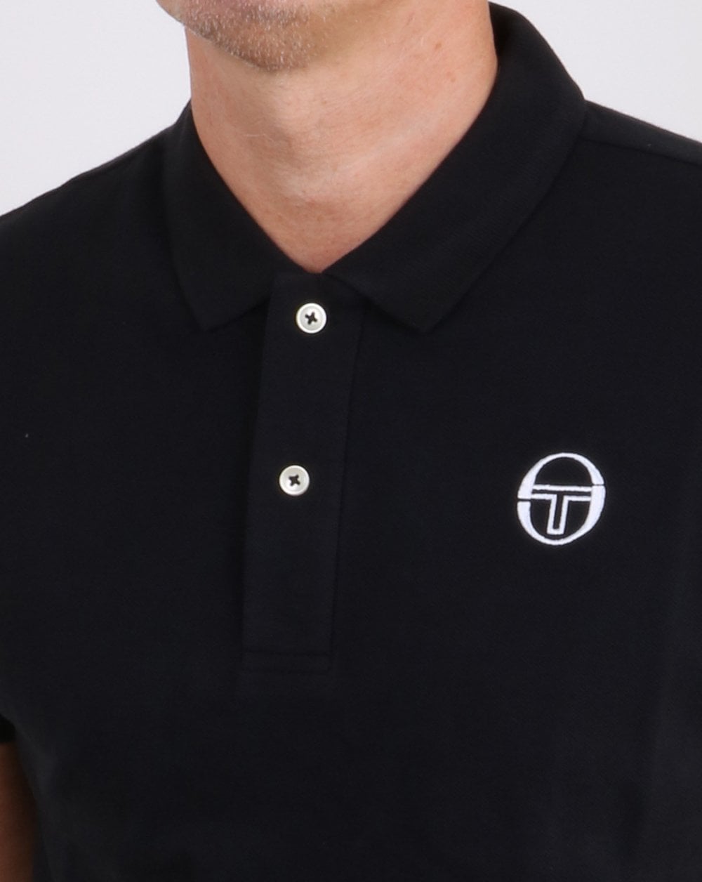 Sergio Tacchini Classic Poloshirt Schwarz/Weiß