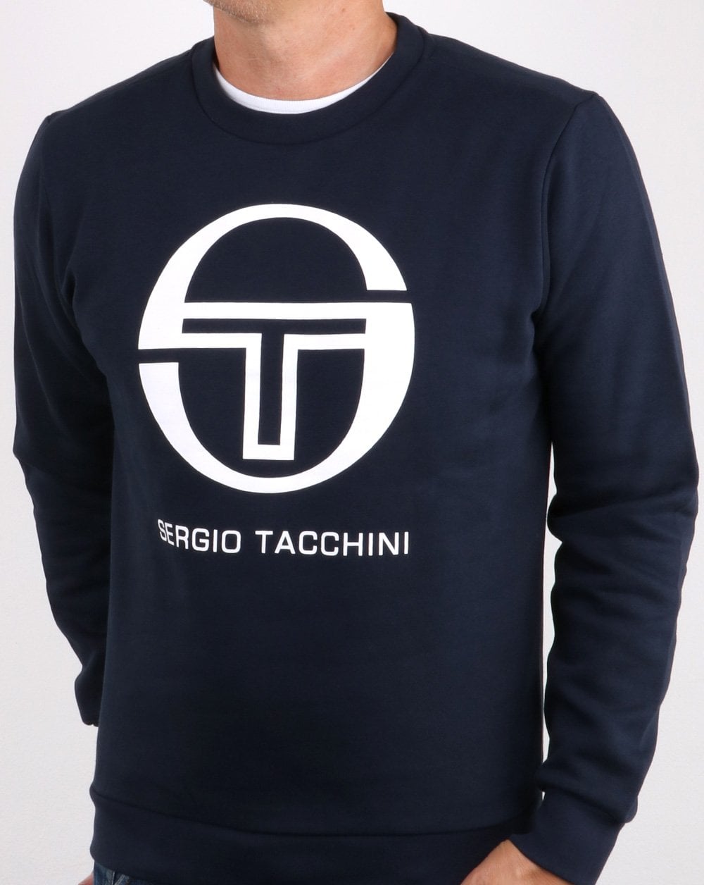 Sergio Tacchini Corp Logo Sweatshirt Marineblau/Weiß