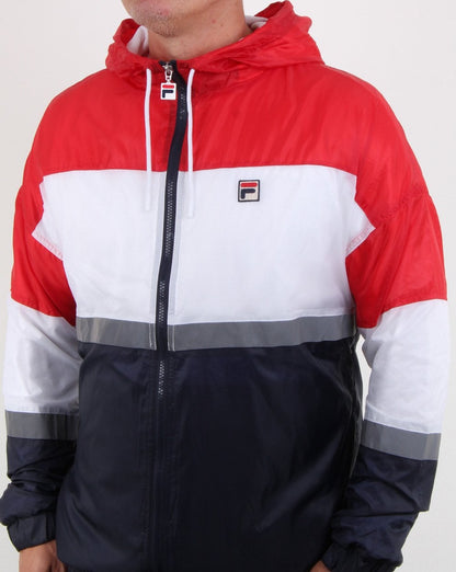 Fila Vintage Cedric Regenjacke Rot/Marineblau/Weiß
