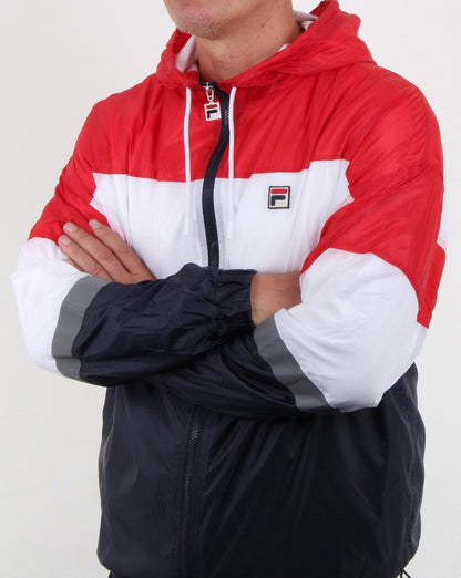 Fila Vintage Cedric Regenjacke Rot/Marineblau/Weiß