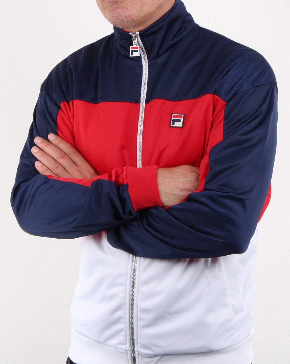 Fila Vintage Sterling Track Top Marineblau/Rot/Weiß