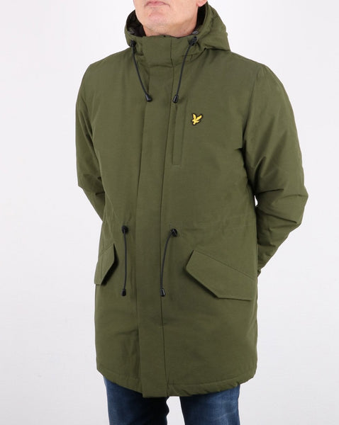 Lyle And Scott detachable Fur Fleece lined Parka Green