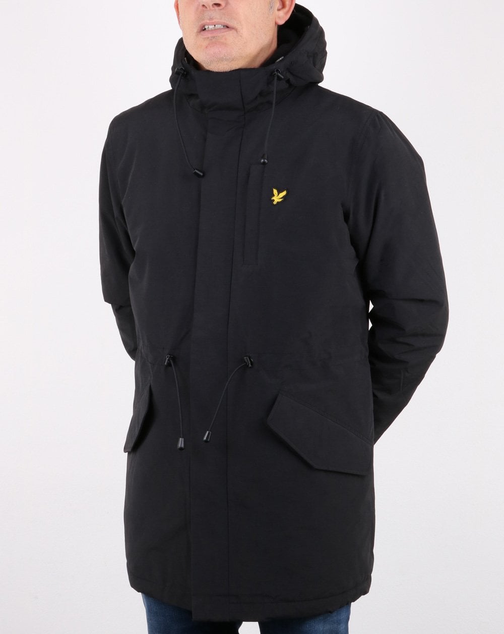 Lyle And Scott Detachable Fur fleece Lined Parka True Black