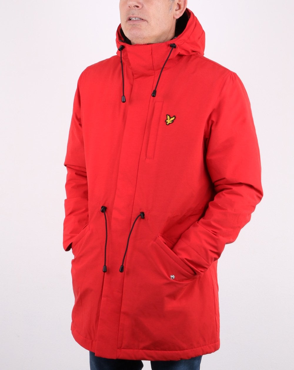 Lyle And Scott Detachable Fur fleece Lined Parka Red