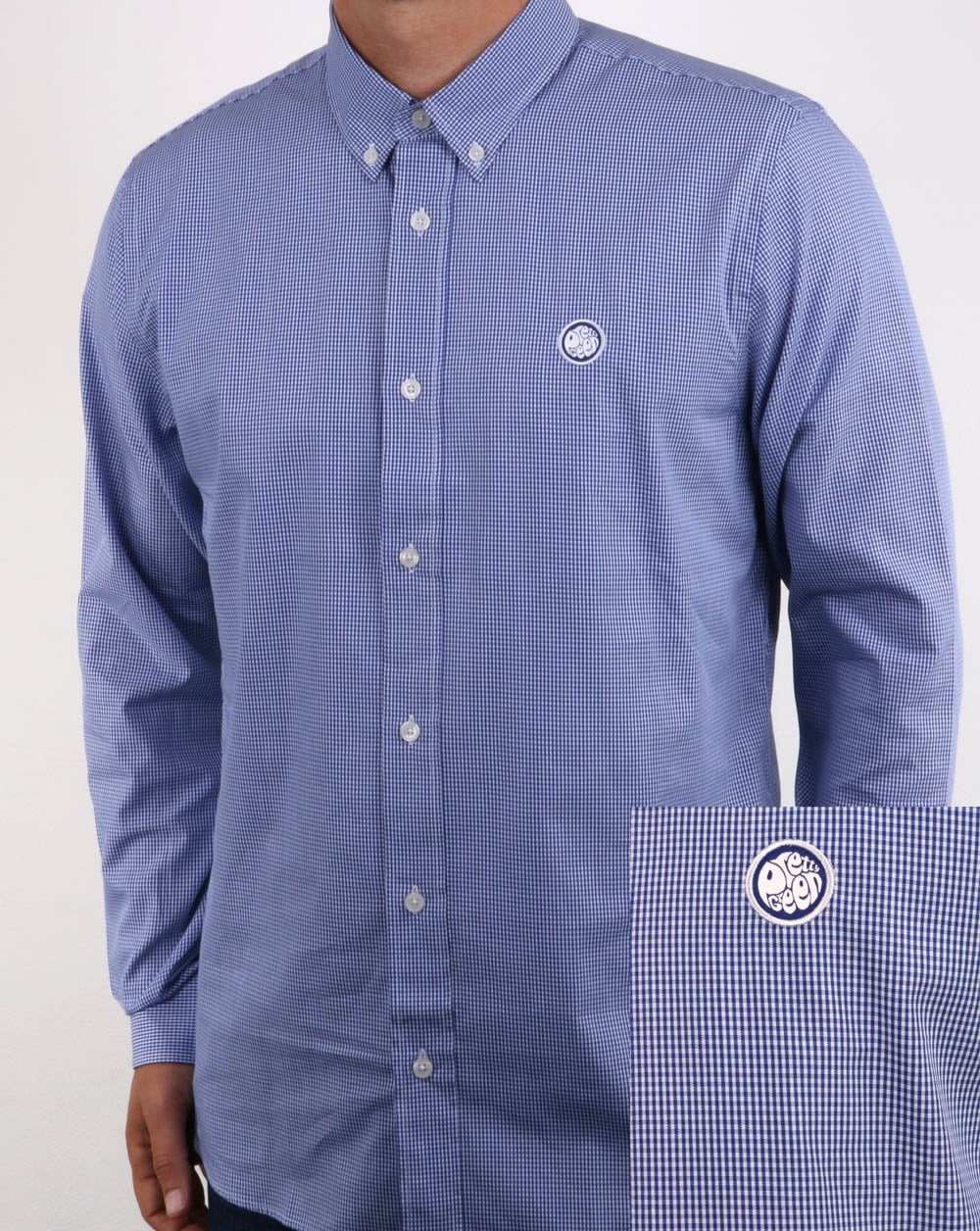 Pretty Green Hendry Gingham Hemd Blau