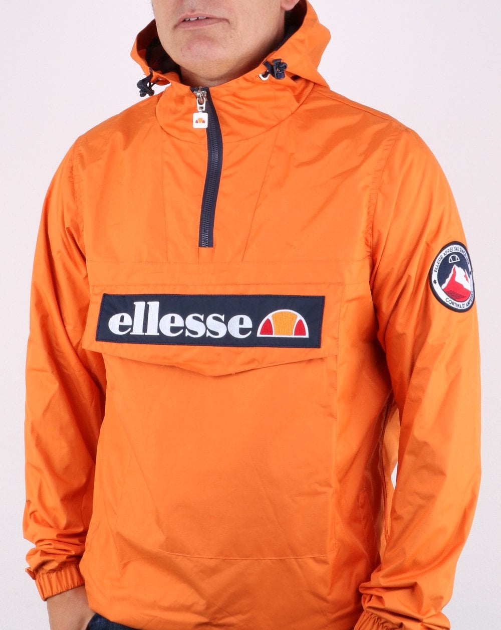 Ellesse – Überziehjacke mit Viertelreißverschluss, Orange