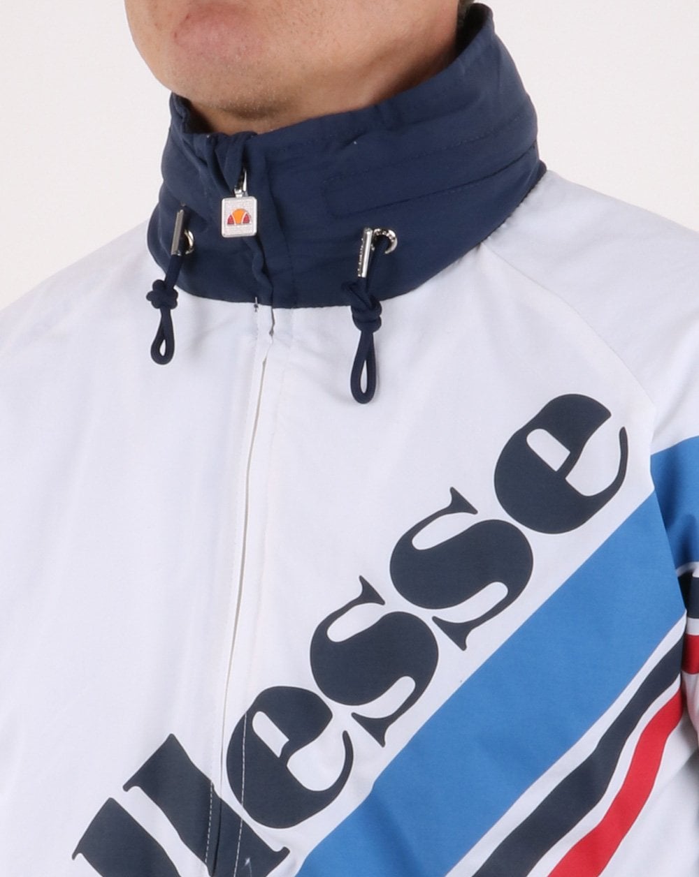 Ellesse – Italia – Swoosh-Trainingsjacke in Weiß