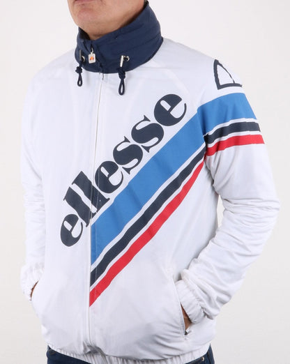 Ellesse – Italia – Swoosh-Trainingsjacke in Weiß