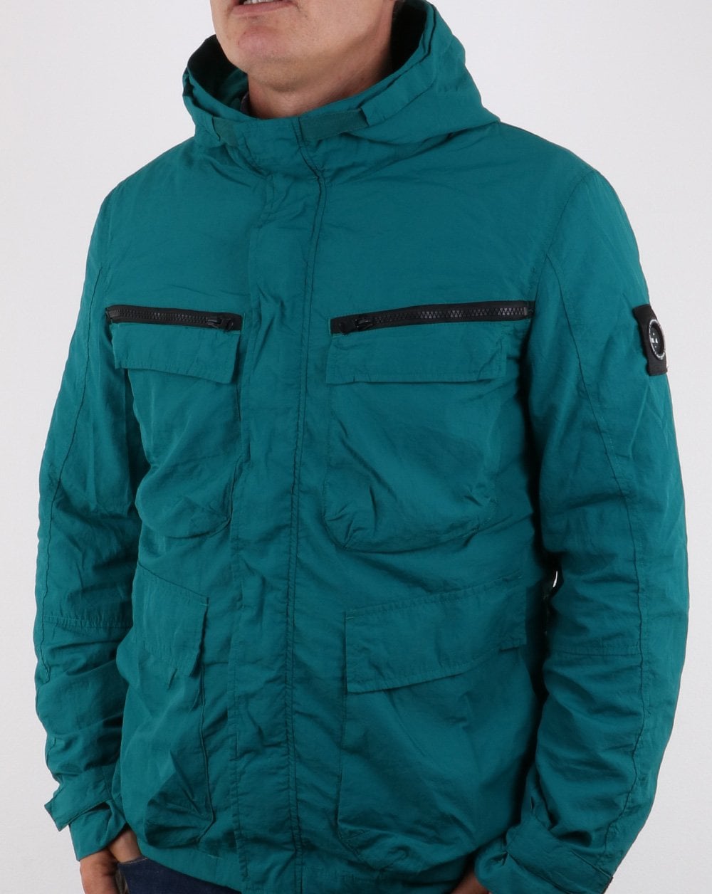 Marshall Artist – Garment Dyed Jacke in Dunkelblau
