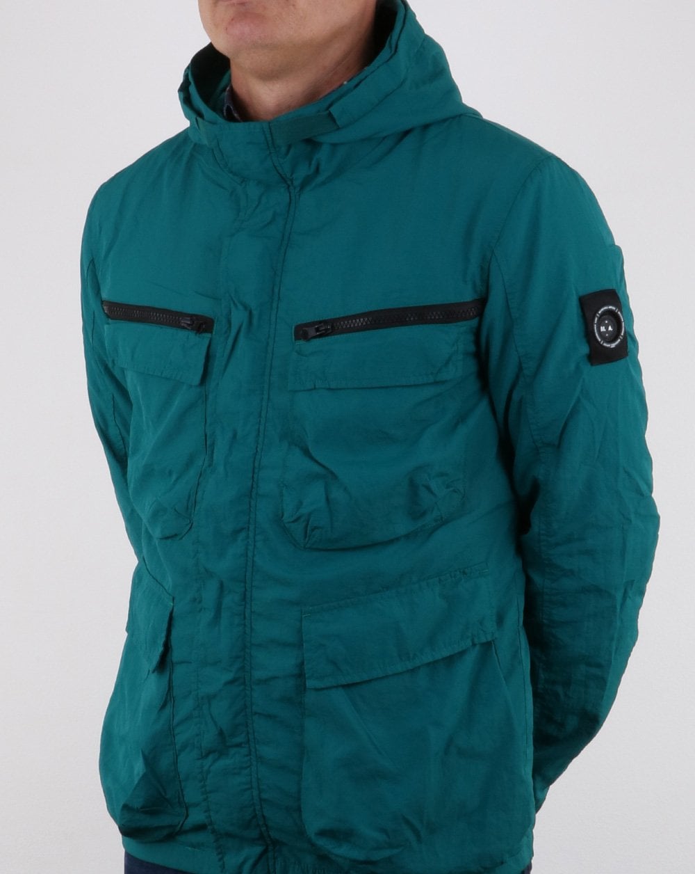 Marshall Artist – Garment Dyed Jacke in Dunkelblau