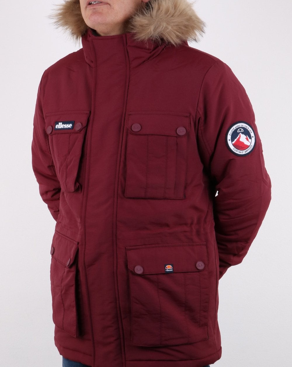 Ellesse Parka Burgundy