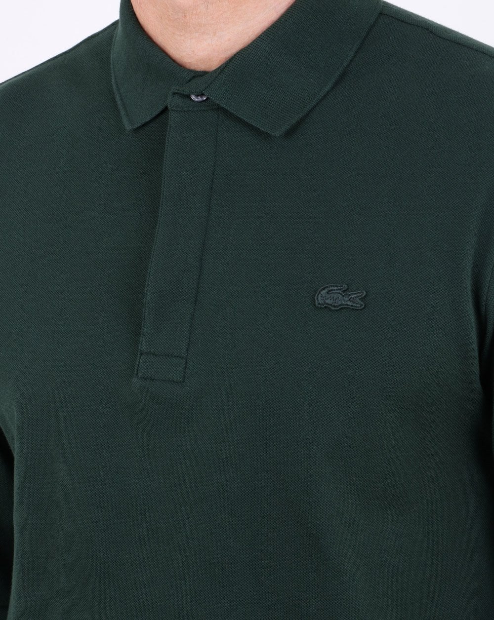Lacoste Langarm-Poloshirt Dunkelgrün