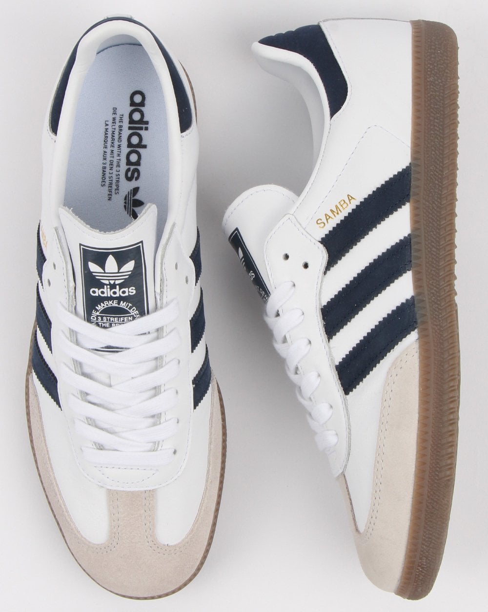 Adidas Samba Og Trainer Weiß/Marine