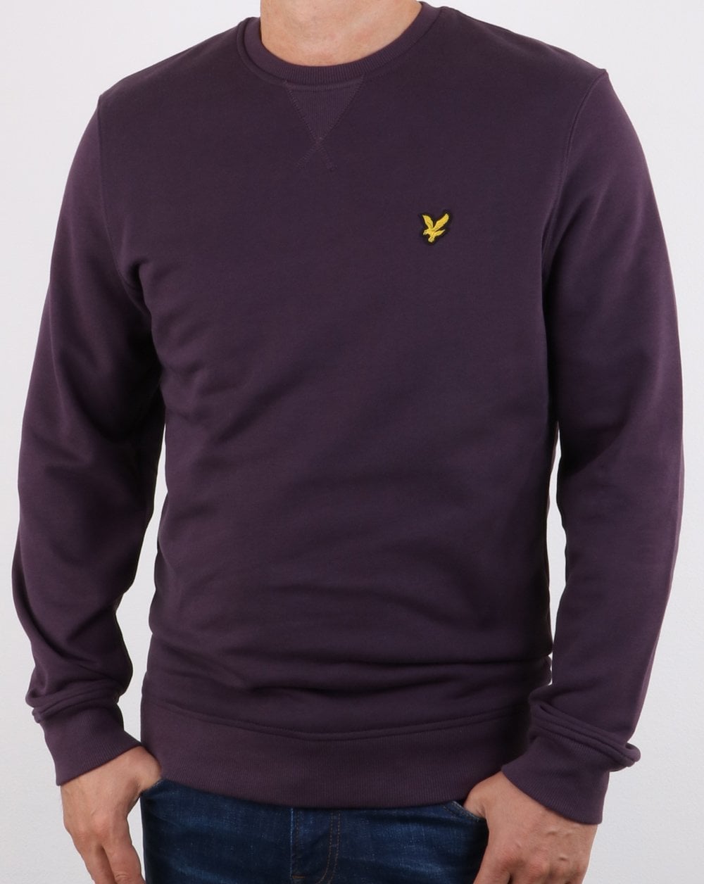 Lyle And Scott Sweatshirt mit Rundhalsausschnitt, dunkles Pflaumenblau