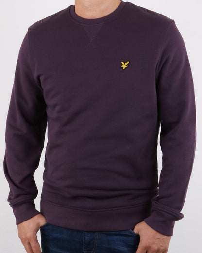 Lyle And Scott Sweatshirt mit Rundhalsausschnitt, dunkles Pflaumenblau