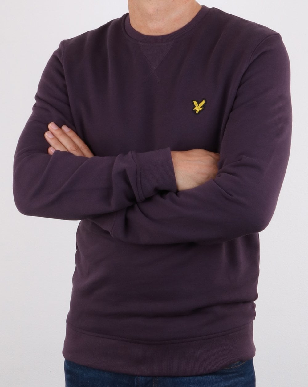 Lyle And Scott Sweatshirt mit Rundhalsausschnitt, dunkles Pflaumenblau